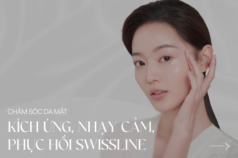 Chăm sóc da mặt kích ứng, nhạy cảm, phục hồi Swissline